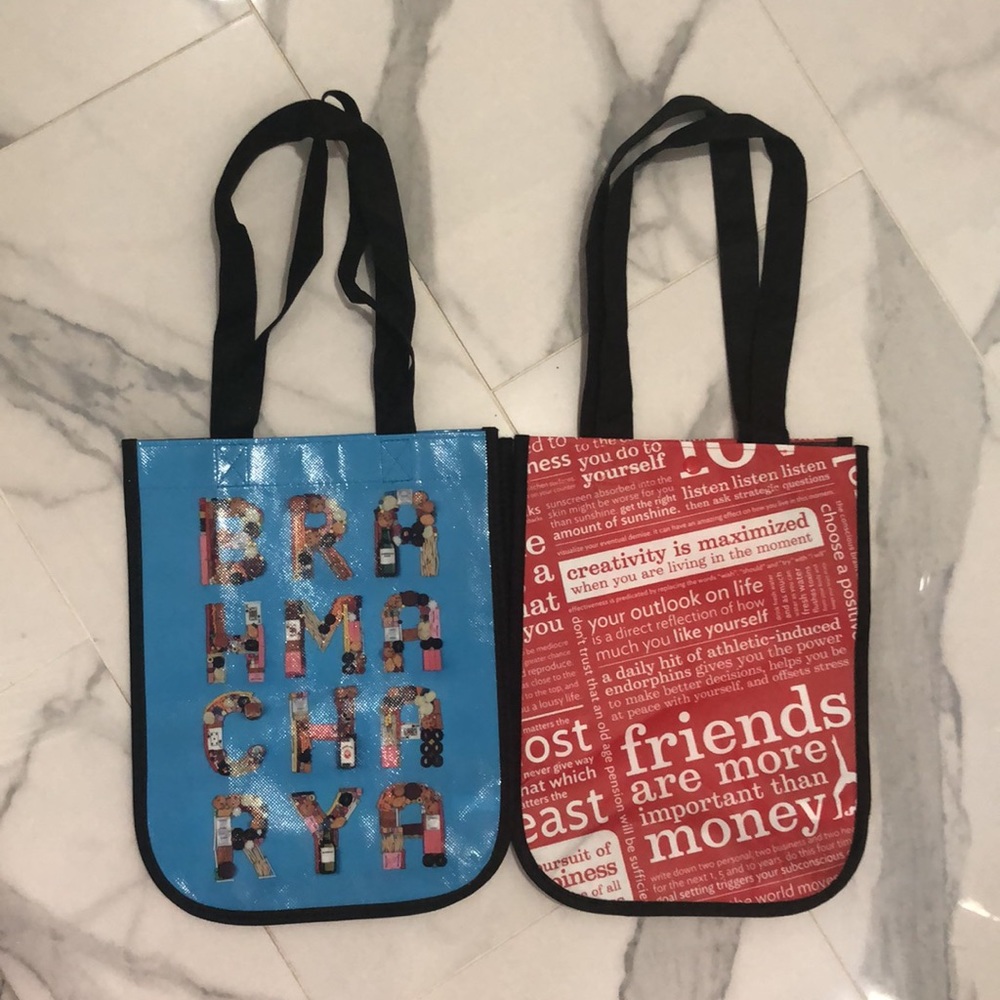 Set Of Two Small Lululemon Reusable Totes - image 1